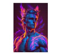 38x26cm/1000pcs Jigsaw Puzzles for Adults Jigsaw Neon Angel Statue Adult Jigsaw Toy Wall Decor Analysis And Logic Fun Activities at Home 38x26cm/1000pcs