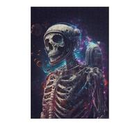 38x26cm/1000pcs Jigsaw Puzzles for Adults Jigsaw Space Skeleton with Helmet Puzzle for Adults Toy Wall Decor Difficult Challenge Christmas Birthday Gifts 38x26cm/1000pcs