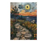 38x26cm/1000pcs Jigsaw Puzzles for Adults Jigsaw Stone Path Sunset Puzzles for Adults DIY Toys Improve Memory Christmas Birthday Gifts 38x26cm/1000pcs