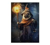 38x26cm/1000pcs Jigsaw Puzzles for Adults Jigsaw Wizard Pug Adult Jigsaw Toy Wall Decor Analysis And Logic Fun Activities at Home 38x26cm/1000pcs