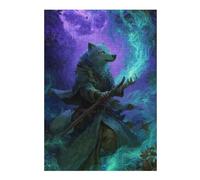 38x26cm/1000pcs Jigsaw Puzzles for Adults Jigsaw Wolf Mage Casting Magic Puzzles for Adults Brain Teaser Game Wall Art Christmas Birthday Gifts 38x26cm/1000pcs