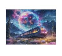 38x26cm/1000pcs Jigsaw Puzzles for Adults Magical Train Journey Through Fantasy Landscapes Teenagers Puzzles Hands-on Game Improve Memory Parent-child Interaction 38x26cm/1000pcs