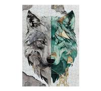 38x26cm/1000pcs Jigsaw Puzzles for Adults Marble Wolf Artwork Puzzle for Adults Relax Games Hand Speed Race Difficult And Challenge 38x26cm/1000pcs