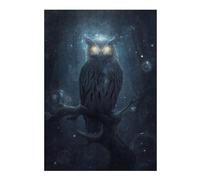 38x26cm/1000pcs Jigsaw Puzzles for Adults Mystical Owl Perched on Branch Teenagers Puzzles DIY Toys Precision Cutting Parent-child Interaction 38x26cm/1000pcs