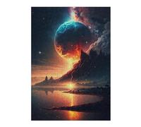 38x26cm/1000pcs Jigsaw Puzzles for Adults Planetary Reflections in Space -2 Puzzles for Adults Hands-on Game Perfect Decoration Unique Gifts for Birthday And Christmas 38x26cm/1000pcs