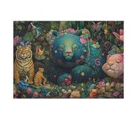 38x26cm/1000pcs Jigsaw Puzzles for Adults Rainforest Animals in Colorful Artwork Jigsaw for Adults Anti-Stress Toys A Work of Art Birthday And Unique Gifts 38x26cm/1000pcs