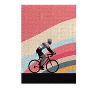 38x26cm/1000pcs Jigsaw Puzzles for Adults Retro Minimalist Cyclist Teenagers Puzzles Relax Games Stress Reliever Difficult And Challenge 38x26cm/1000pcs