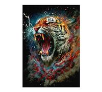 38x26cm/1000pcs Jigsaw Puzzles for Adults Roaring Tiger Artwork -3 Puzzle for Adults Relax Games Hand Speed Race Difficult And Challenge 38x26cm/1000pcs