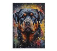 38x26cm/1000pcs Jigsaw Puzzles for Adults Rottweiler Painting Adult Puzzles Brain Teaser Game Precision Cutting Difficult And Challenge 38x26cm/1000pcs