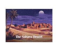 38x26cm/1000pcs Jigsaw Puzzles for Adults Sahara Desert Morocco Night Landscape Jigsaw for Adults Anti-Stress Toys A Work of Art Birthday And Unique Gifts 38x26cm/1000pcs