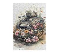 38x26cm/1000pcs Jigsaw Puzzles for Adults Send Flowers Not Tanks Adult Puzzles Brain Teaser Game Precision Cutting Difficult And Challenge 38x26cm/1000pcs