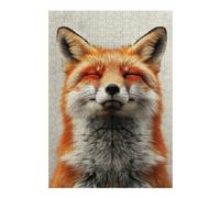 38x26cm/1000pcs Jigsaw Puzzles for Adults Smiling Fox Portrait Jigsaw Puzzle Hands-on Game Wall Art Unique Gifts for Birthday And Christmas 38x26cm/1000pcs