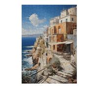 38x26cm/1000pcs Jigsaw Puzzles for Adults Sunset Over Santorini Jigsaw Puzzle Hands-on Game Wall Art Unique Gifts for Birthday And Christmas 38x26cm/1000pcs