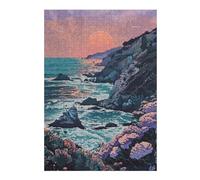 38x26cm/1000pcs Jigsaw Puzzles for Adults Teenagerss Big Sur California Pixel Puzzles for Adults Hands-on Game Precision Cutting Parent-child Interaction 38x26cm/1000pcs