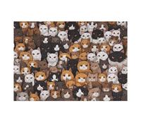 38x26cm/1000pcs Jigsaw Puzzles for Adults Teenagerss Cat Crowd Compilation Puzzles for Adults Hands-on Game Precision Cutting Parent-child Interaction 38x26cm/1000pcs