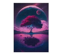 38x26cm/1000pcs Jigsaw Puzzles for Adults Teenagerss Galactic Tree Reflection Puzzles for Adults Hands-on Game Precision Cutting Parent-child Interaction 38x26cm/1000pcs