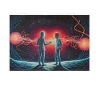 38x26cm/1000pcs Jigsaw Puzzles for Adults Teenagerss Quantum Entanglement A Cosmic Dance Puzzles for Adults Hands-on Game Precision Cutting Parent-child Interaction 38x26cm/1000pcs