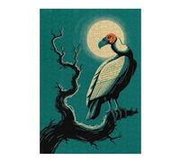 38x26cm/1000pcs Jigsaw Puzzles for Adults Teenagerss Vulture Perched Under Moonlight Teenagers Puzzles DIY Toys Analysis And Logic Parent-child Interaction 38x26cm/1000pcs