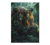 38x26cm/1000pcs Jigsaw Puzzles for Adults Tropical Rain Forest Tiger Adult Puzzles Brain Teaser Game Precision Cutting Difficult And Challenge 38x26cm/1000pcs
