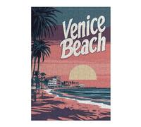 38x26cm/1000pcs Jigsaw Puzzles for Adults Venice Beach Sunset Puzzles for Adults Family Games Wall Decoration Parent-child Interaction 38x26cm/1000pcs