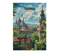 38x26cm/1000pcs Jigsaw Puzzles for Adults Vienna Cityscape Teenagers Puzzles Hands-on Game Improve Memory Parent-child Interaction 38x26cm/1000pcs