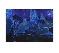 38x26cm/1000pcs Jigsaw Puzzles for Teenagerss Alien Cityscape with Futuristic Train Jigsaw Puzzle Toy Wall Decor Difficult Hard Unique Birthday And Xmas Gifts 38x26cm/1000pcs