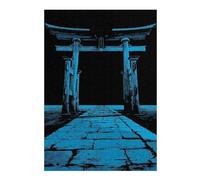 38x26cm/1000pcs Jigsaw Puzzles for Teenagerss Blue Torii Gate And Stone Path Jigsaws for Adults Toy Wall Decor Difficult Hard Help The Brain Exercise 38x26cm/1000pcs