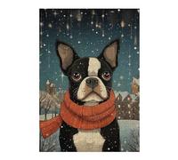 38x26cm/1000pcs Jigsaw Puzzles for Teenagerss Boston Terrier Art Piece Jigsaws for Adults Toy Wall Decor Difficult Hard Help The Brain Exercise 38x26cm/1000pcs
