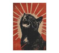 38x26cm/1000pcs Jigsaw Puzzles for Teenagerss Cat Propaganda Teenagers Puzzles Relax Games Perfect Decoration Stress Reduction Gifts 38x26cm/1000pcs