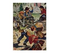 38x26cm/1000pcs Jigsaw Puzzles for Teenagerss Cowboys Play Puzzles for Adults Hands-on Game Difficult Challenge Help The Brain Exercise 38x26cm/1000pcs
