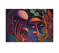 38x26cm/1000pcs Jigsaw Puzzles for Teenagerss Enchanted Mushroom Forest -2 Jigsaw Puzzle Toy Wall Decor Difficult Hard Unique Birthday And Xmas Gifts 38x26cm/1000pcs