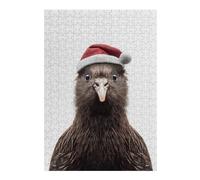 38x26cm/1000pcs Jigsaw Puzzles for Teenagerss Festive Kiwi Bird Portrait with Santa Hat Jigsaws for Adults Toy Wall Decor Difficult Hard Help The Brain Exercise 38x26cm/1000pcs