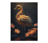 38x26cm/1000pcs Jigsaw Puzzles for Teenagerss Golden Flamingo Puzzles for Adults Hands-on Game Difficult Challenge Help The Brain Exercise 38x26cm/1000pcs