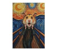 38x26cm/1000pcs Jigsaw Puzzles for Teenagerss Hamster Scream Art Jigsaws for Adults Toy Wall Decor Difficult Hard Help The Brain Exercise 38x26cm/1000pcs