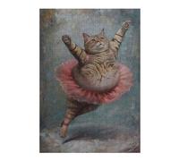 38x26cm/1000pcs Jigsaw Puzzles for Teenagerss Hilarious Fat Ballet Cat Puzzles for Adults Hands-on Game Difficult Challenge Help The Brain Exercise 38x26cm/1000pcs