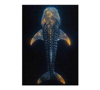 38x26cm/1000pcs Jigsaw Puzzles for Teenagerss Jigsaw Abstract Whale Shark Gold Jigsaw for Adults Relaxing Games Improve Memory Unique Birthday And Gifts 38x26cm/1000pcs