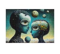38x26cm/1000pcs Jigsaw Puzzles for Teenagerss Jigsaw Alien Encounter A Cosmic Romance Jigsaw Hands-on Game Improve Memory for Birthday, Chrismas 38x26cm/1000pcs