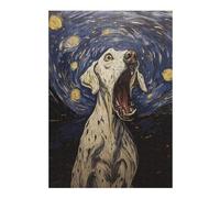 38x26cm/1000pcs Jigsaw Puzzles for Teenagerss Jigsaw Dog Scream in Starry Night Jigsaw Hands-on Game Improve Memory for Birthday, Chrismas 38x26cm/1000pcs