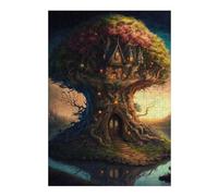 38x26cm/1000pcs Jigsaw Puzzles for Teenagerss Jigsaw Enchanted Tree House Jigsaw Fun Games Analysis And Logic for Birthday, Chrismas 38x26cm/1000pcs
