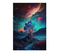 38x26cm/1000pcs Jigsaw Puzzles for Teenagerss Jigsaw Galactic Tree Dreamscape Jigsaw Fun Games Analysis And Logic for Birthday, Chrismas 38x26cm/1000pcs