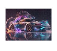 38x26cm/1000pcs Jigsaw Puzzles for Teenagerss Jigsaw Neon Dreams Futuristic Car Art -2 Jigsaw Hands-on Game Improve Memory for Birthday, Chrismas 38x26cm/1000pcs