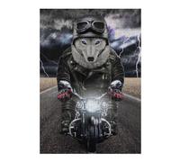 38x26cm/1000pcs Jigsaw Puzzles for Teenagerss Jigsaw Wolf Biker Thunder Road Jigsaw Fun Games Analysis And Logic for Birthday, Chrismas 38x26cm/1000pcs