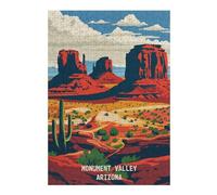 38x26cm/1000pcs Jigsaw Puzzles for Teenagerss Monument Valley Majestic Jigsaws for Adults Toy Wall Decor Difficult Hard Help The Brain Exercise 38x26cm/1000pcs