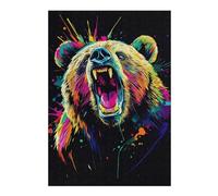 38x26cm/1000pcs Jigsaw Puzzles for Teenagerss Neon Bear Roar Jigsaws for Adults Toy Wall Decor Difficult Hard Help The Brain Exercise 38x26cm/1000pcs