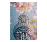 38x26cm/1000pcs Jigsaw Puzzles for Teenagerss Tokyo Spring And Sakura Jigsaw Puzzle Toy Wall Decor Difficult Hard Unique Birthday And Xmas Gifts 38x26cm/1000pcs