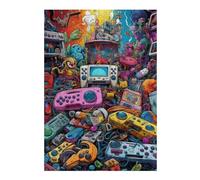 38x26cm/1000pcs Jigsaw Puzzles for Teenagerss Video Game Controllers in A Fantasy World Jigsaw Relax Games But Fun And Humorous Unique Birthday And Xmas Gifts 38x26cm/1000pcs