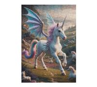38x26cm/1000pcs Jigsaw Puzzles for Teenagerss Winged Pegasus Unicorn Fantasy Jigsaw Brain Teaser Game Wall Decoration Unique Birthday And Xmas Gifts 38x26cm/1000pcs