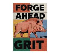 38x26cm/1000pcs Jigsaw Puzzles- Forge Ahead With Grit Wild Boar Illustration Jigsaws for Adults Brain Teaser Game Precision Cutting Deal As Gifts for The Whole Family 38x26cm/1000pcs