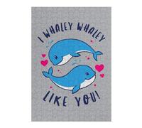 38x26cm/1000pcs Jigsaw Puzzles I Whaley Whaley Like You Puzzle for Adults Relaxing Games Precision Cutting Unique Birthday And Xmas Gifts 38x26cm/1000pcs