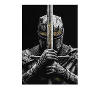 38x26cm/1000pcs Jigsaw Puzzles- Medieval Crusader with Sword Jigsaws for Adults Brain Teaser Game Precision Cutting Deal As Gifts for The Whole Family 38x26cm/1000pcs